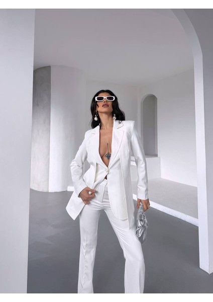 Kadın Tasarım Ceket Yüksek Bel Premıum Takım Elbise