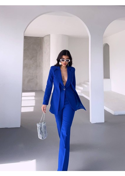 Kadın Tasarım Ceket Yüksek Bel Premıum Takım Elbise