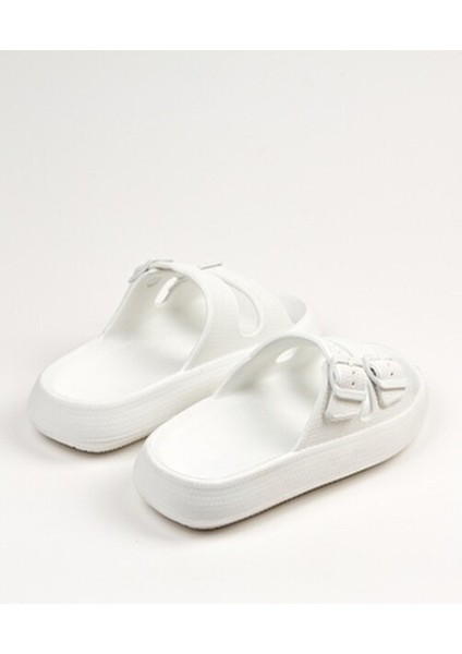 Beyaz Erkek Çift Tokalı Eva Plaj Terliği Günlük Kullanım İçin Konforlu Tasarım fiyatları