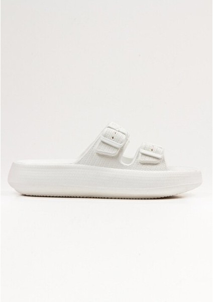 Beyaz Erkek Çift Tokalı Eva Plaj Terliği Günlük Kullanım İçin Konforlu Tasarım fırsatları