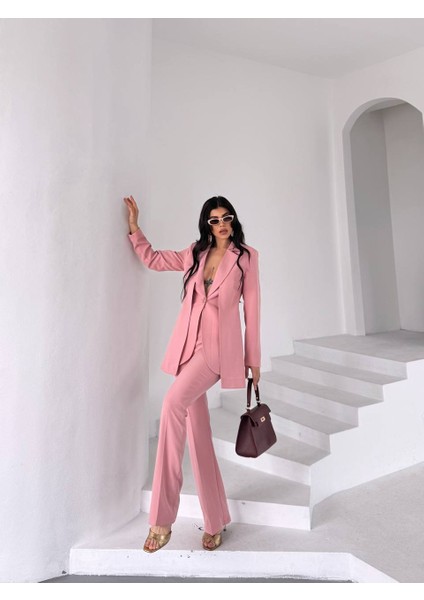Kadın Tasarım Ceket Yüksek Bel Premıum Takım Elbise