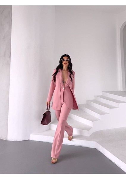 Kadın Tasarım Ceket Yüksek Bel Premıum Takım Elbise fiyatları