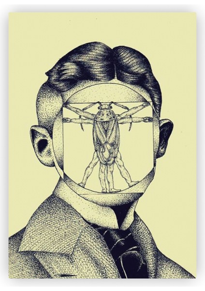 Vitruvius Adamı Franz Kafka Ahşap Poster 20X29 cm