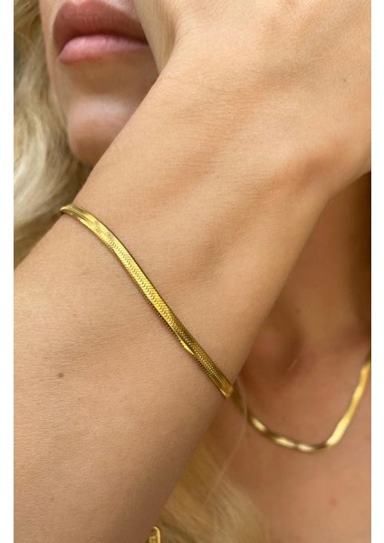 14 Ayar Kaplama Italyan Ezme Çelik Bileklik modelleri