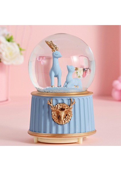 Geyikli Orta Boy Işıklı Müzikli Kar Küresi ve Lotus Çiçeği Kolye fırsatları