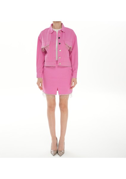 Özel Tasarım Taş Işlemeli Pembe Etek| Parti Eteği| Şık Etek| Tasarım Etek|el Işçiliği Tek Üretim fırsatları