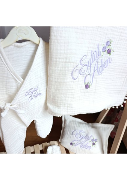 Kişiye Özel Nakışlı 6’lı Müslin Bebek Seti – Hastane Çıkışı fırsatları