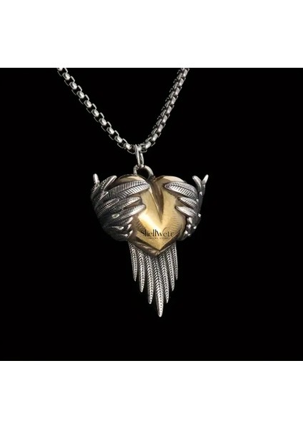 Golden Embrace Metalic Tarz 925 Ayar Gümüş Zincir Unisex Kolye fiyatları