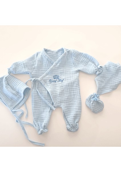 Kişiye Özel 4 Kat Müslin Hastane Çıkışı Seti | Isim Nakışlı fiyatları