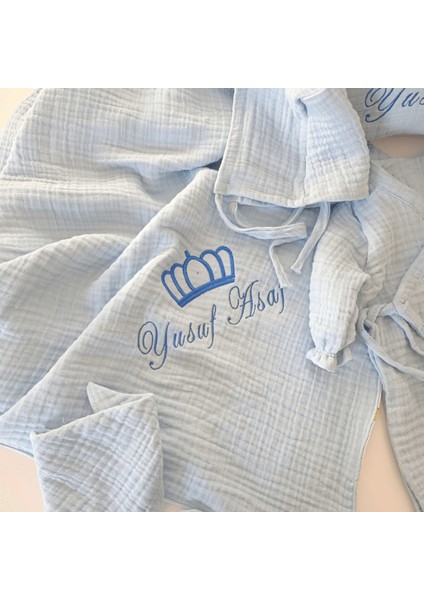 Kişiye Özel 4 Kat Müslin Hastane Çıkışı Seti | Isim Nakışlı fırsatları