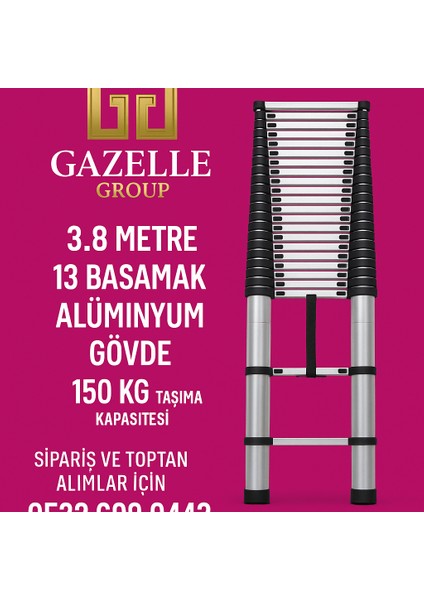 3.8 Metre Teleskopik Merdiven fiyatları