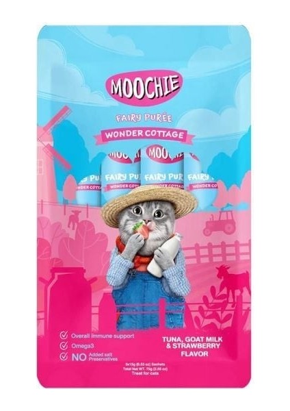 Sıvı Kedi Ödülü Ton Balığı, Keçi Sütü ve Çilekli - 5 x 15 gr fiyatları