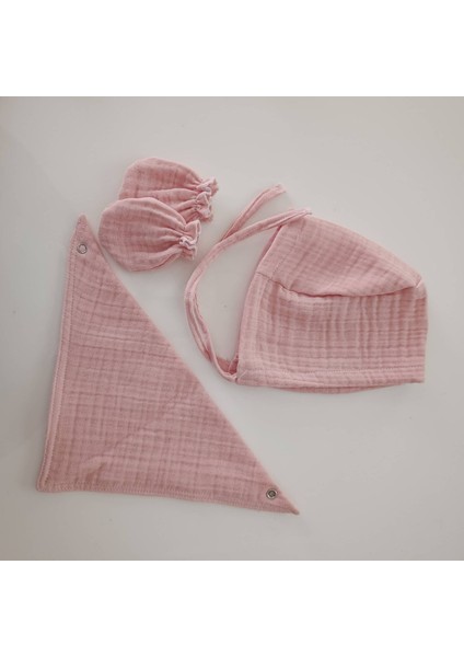 Pembe Müslin 4'lü Yenidoğan Seti indirimleri