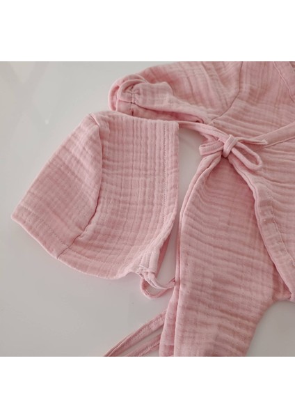 Pembe Müslin 4'lü Yenidoğan Seti