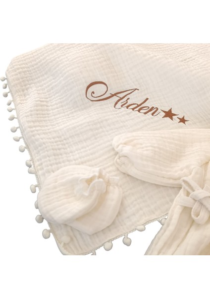 Kişiye Özel 6 Parça Müslin Bebek Hastane Çıkış Seti fiyatları