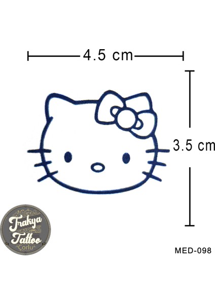 Yarı Kalıcı Dövme Hello Kity Geçici Dövme MED-098 fiyatları