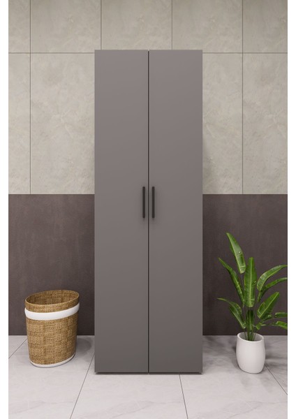 Mdf Çamaşır Makinesi ve Kurutma Makinesi Dolabı 210 Kapaklı antrasit modelleri