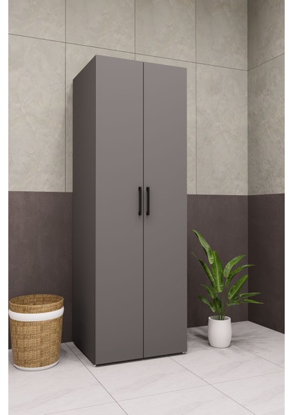 Mdf Çamaşır Makinesi ve Kurutma Makinesi Dolabı 210 Kapaklı antrasit fırsatları