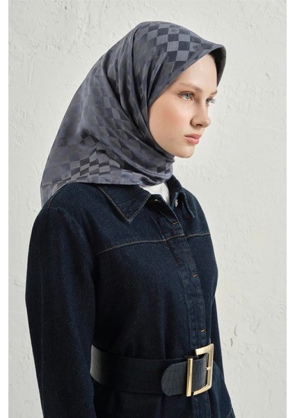 Jakarlı Ipek Pamuk Dama Eşarp - 4464 19 fiyatları