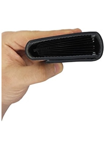 Hakiki Deri Kartlık Cüzdan Şık Tasarım Küçük Boy Düz Desen Crazy Siyah indirimleri