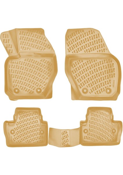 Rizline Volvo S60 2010-2018 Ile Uyumlu 3D Havuzlu Paspas Bej