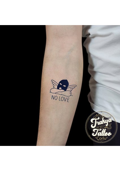 Yarı Kalıcı Dövme No Love Yazılı Melek Geçici Dövme MED-101 fiyatları