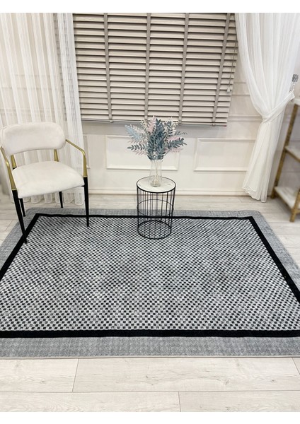 Gri Jüt Sisal Görünüm Bordürlü Kaymaz Taban Yolluk Mutfak Halı fırsatları