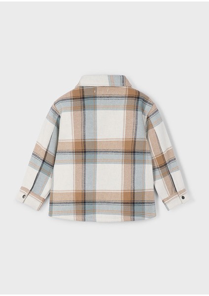 Kahverengi Ekose Erkek Çocuk Ceket | 4-10 Yaş Fermuarlı, Cepli, Gömlek Yaka, Içi Polarlı fiyatları