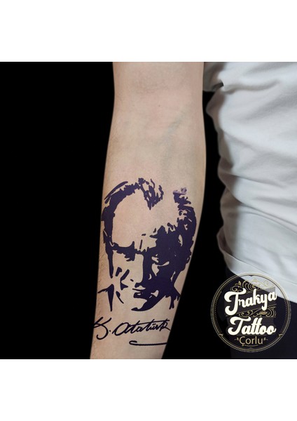 Yarı Kalıcı Dövme Atatür Imza ve Portresi Yarım Kol Geçici Dövme MGZ-001 fiyatları