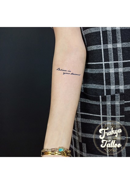 Yarı Kalıcı Dövme Believe In Your Dreams Minimal Dövme MED-007 fiyatları