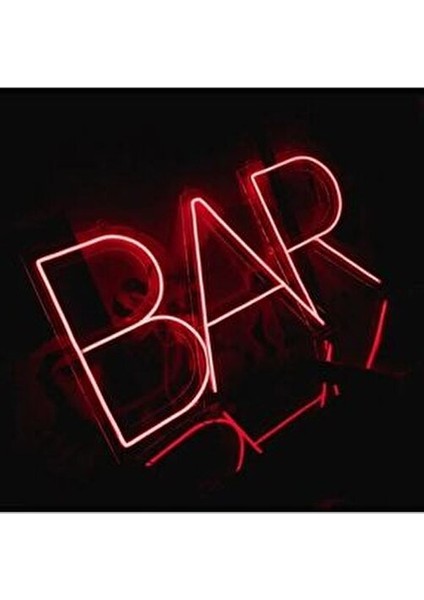 Bar Yazili Neon LED Işikli Tabela- 45X25 cm modelleri