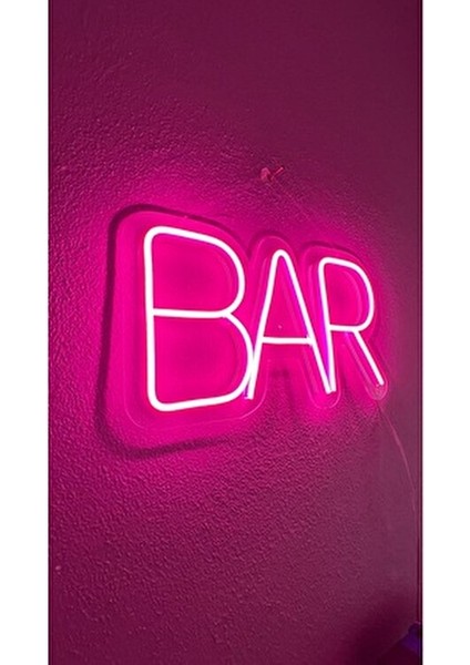 Bar Yazili Neon LED Işikli Tabela- 45X25 cm fırsatları