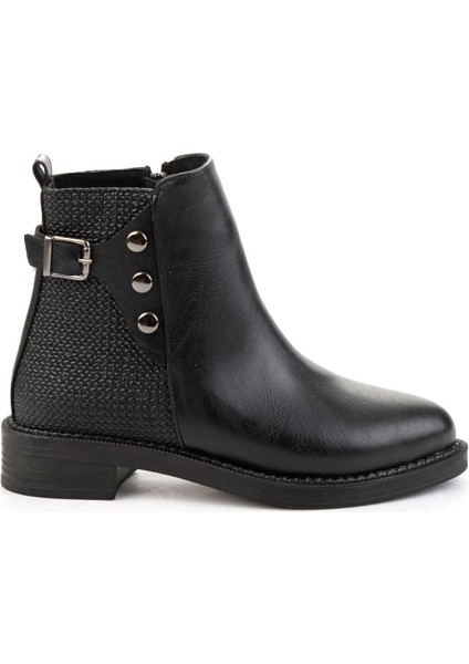 Siyah Siyah Kadın Bot & Bootie K02688007209