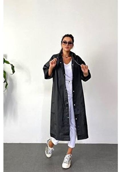 Kadın Erkek Yağmurluk Kapüşonlu Çıtçıtlı Eva Sarı Yağmurluk modelleri