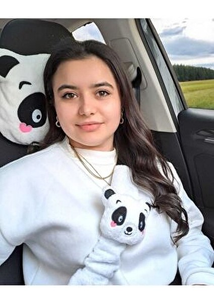 Panda Araba Boyun Yastigi ve Emniyet Kemeri Aksesuarı Ikili Set modelleri