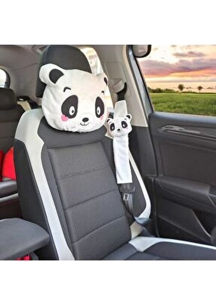 Panda Araba Boyun Yastigi ve Emniyet Kemeri Aksesuarı Ikili Set fırsatları