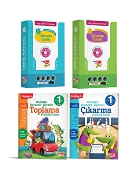 Kolay Öğrenme Yöntemiyle Toplama Çıkarma Etkinlikleri 4'lü Set 6 - 8 Yaş