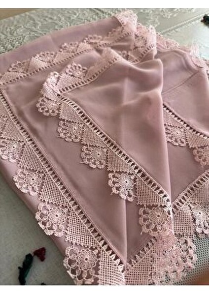 Hazır Oyalı Namaz Baş Örtüsü Oyalı Tülbent