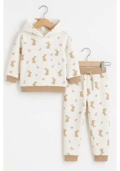 1-5 Yaş Çocuk Eşofman Takımı – %100 Pamuk Kapüşonlu Sweatshirt ve Eşofman