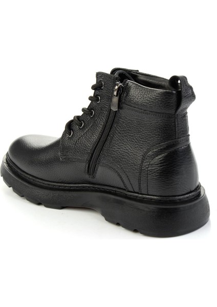 Siyah Hakiki Deri Erkek Bot & Bootie E02547052845 modelleri