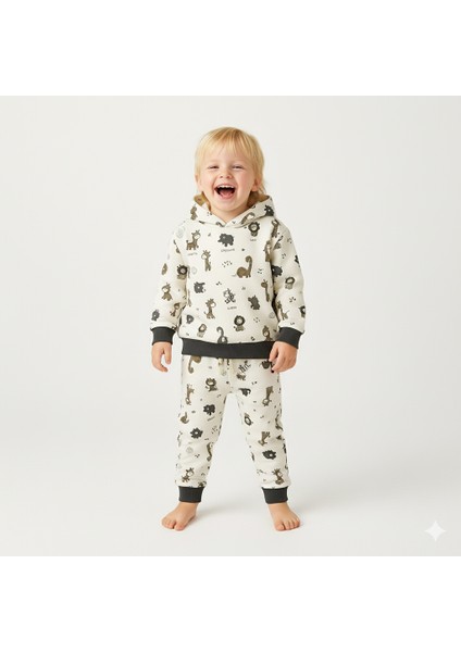 1-5 Yaş Çocuk Eşofman Takımı – %100 Pamuk Kapüşonlu Sweatshirt ve Eşofman fiyatları