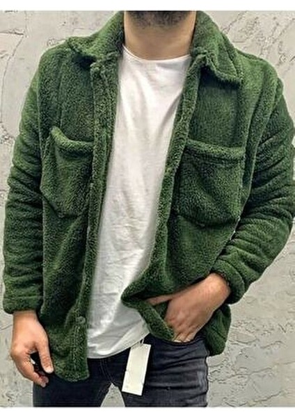 Unisex Peluş Polar Hırka Ceket