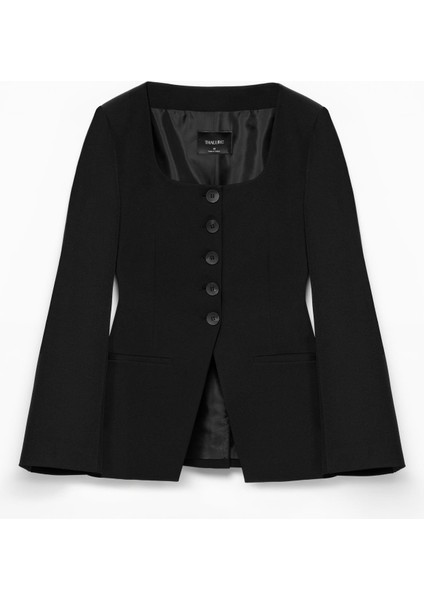 Kadın Siyah Geniş Yaka Blazer fırsatları