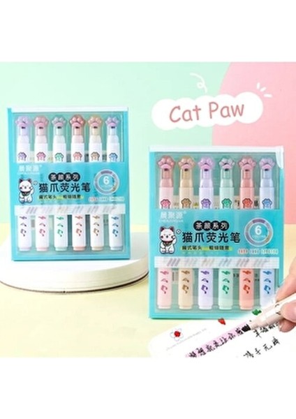 Sevimli Patili Renkli Keçeli Kalem Seti 6 Adet Farklı Renklerle modelleri