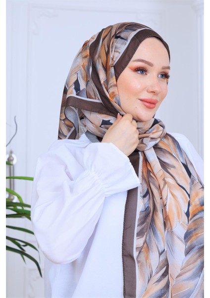 Sonbahar Yaprak Desenli Dijital Soft Şal indirimleri