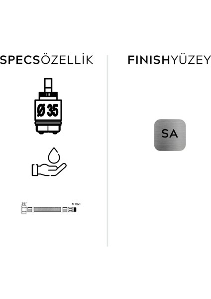 Aylizmix Lavabo Bat Orta Saten modelleri