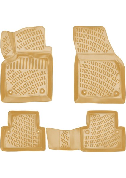 Rizline Volvo V50 2004-2012 Ile Uyumlu 3D Havuzlu Paspas Bej