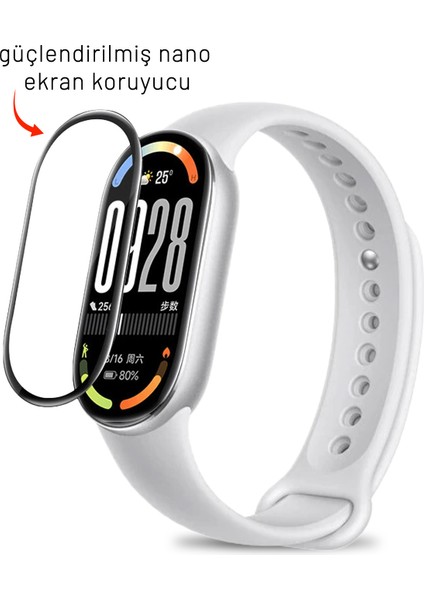 Mi Band 10 Uyumlu Güçlendirilmiş Nano Ekran Koruyucu