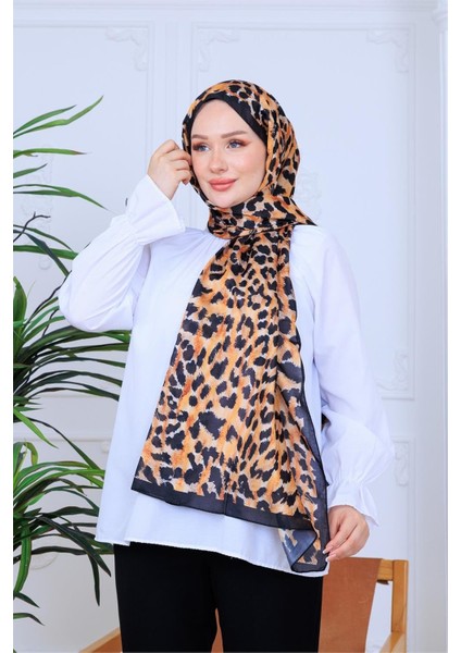 Leopar Desenli Dijital Soft Şal modelleri