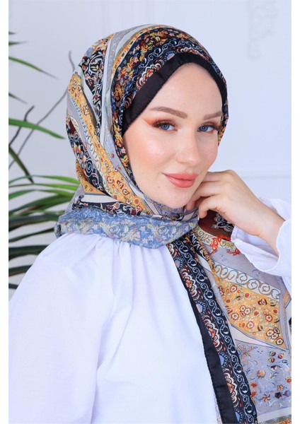 Motif Harmoni Desenli Dijital Soft Şal